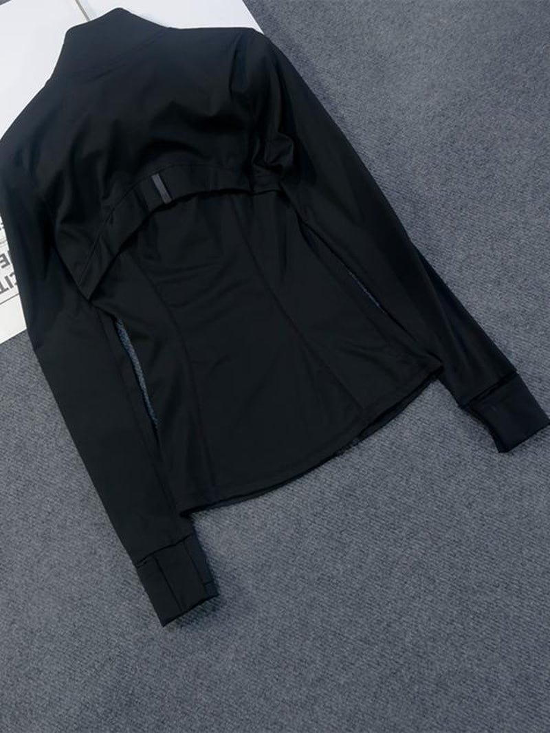 Yoga Suit Gold Zipper Version Women'S Yoga Jacket, Sports Stand up Collar Jacket, Fitness Slim Fit and Slimming Top