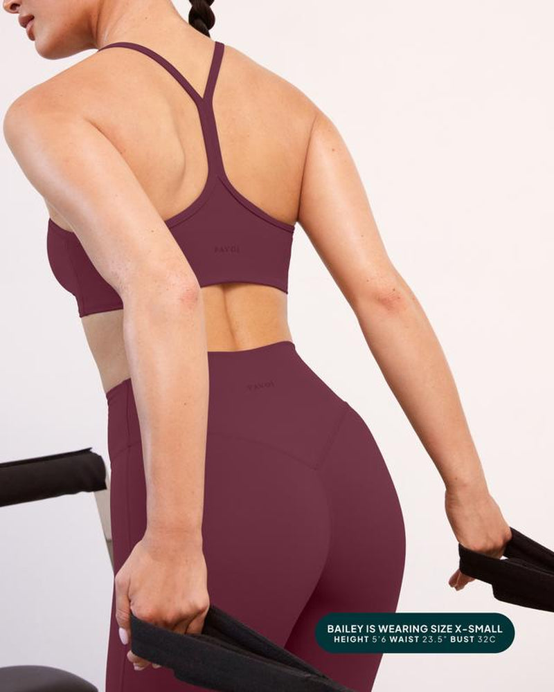 PAVOI ACTIVE Yoga Racerback Bras for Women - Buttery Soft Low Support Scoop Neck Y-Back Thin Strap Sports Bra